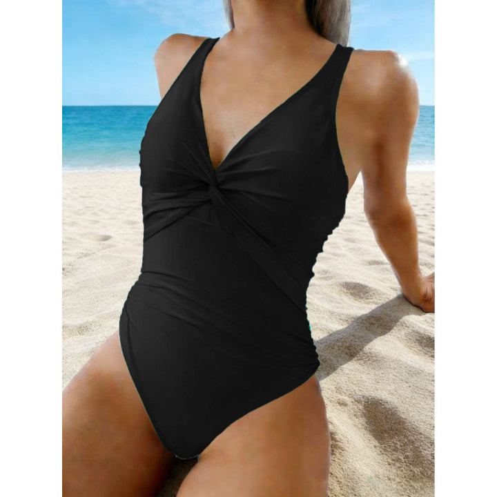 Women's One-Piece Swimsuit with Elegant Wrap Design Mune Fashion