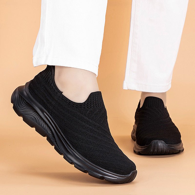 Women's nan elastic knit slippers with cushioned sole Mune Fashion