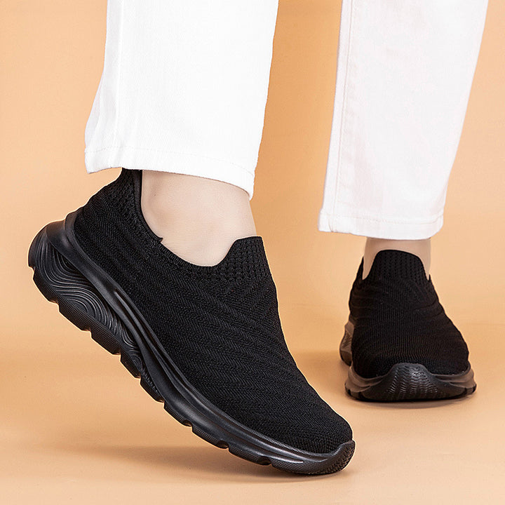 Women's nan elastic knit slippers with cushioned sole Mune Fashion