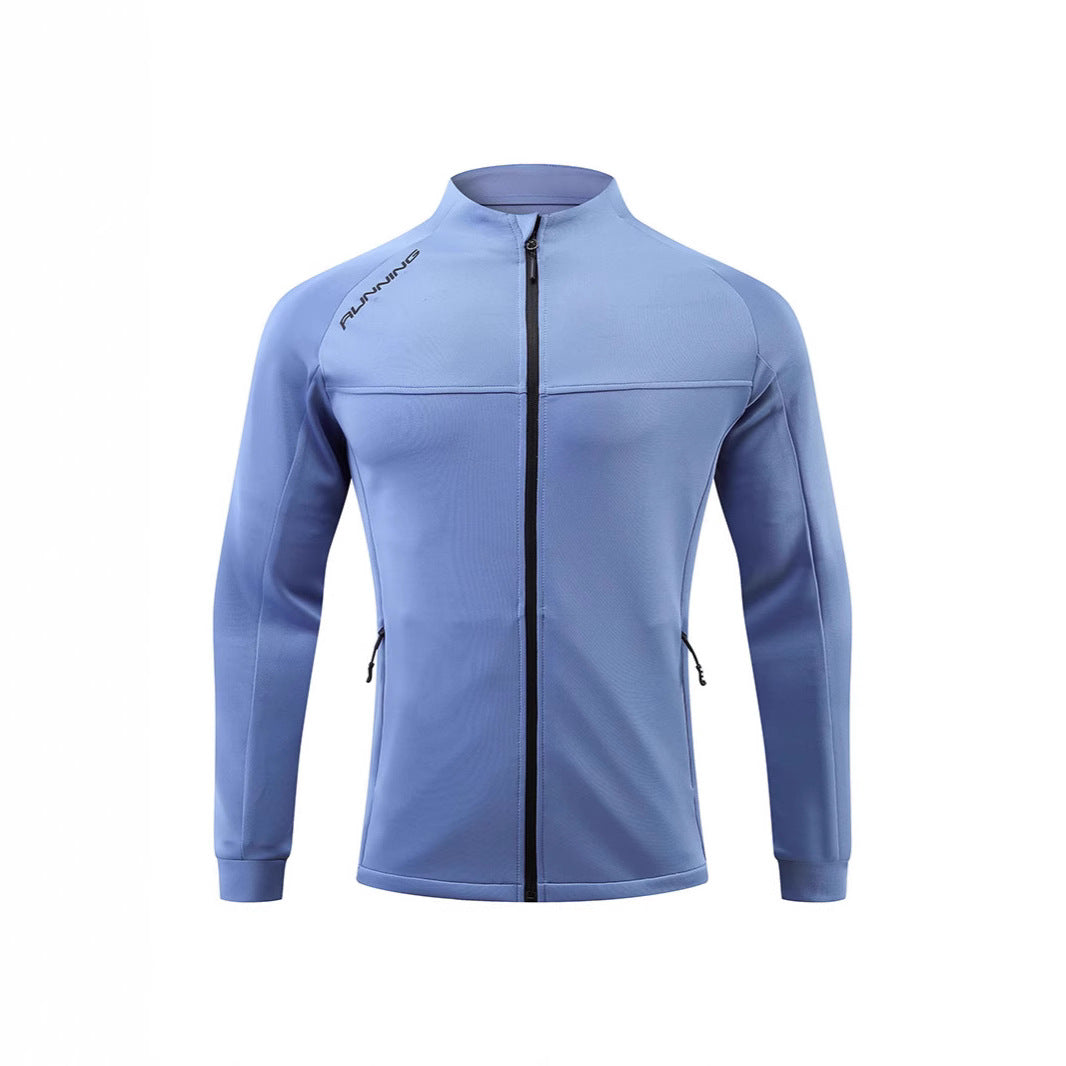 Men's running training jacket with wind-resistant stretch, slim fit and zippered pockets Mune Fashion