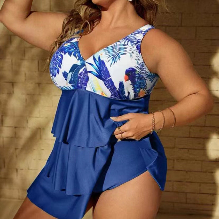 Women’s swimsuit dress with floral accents Mune Fashion