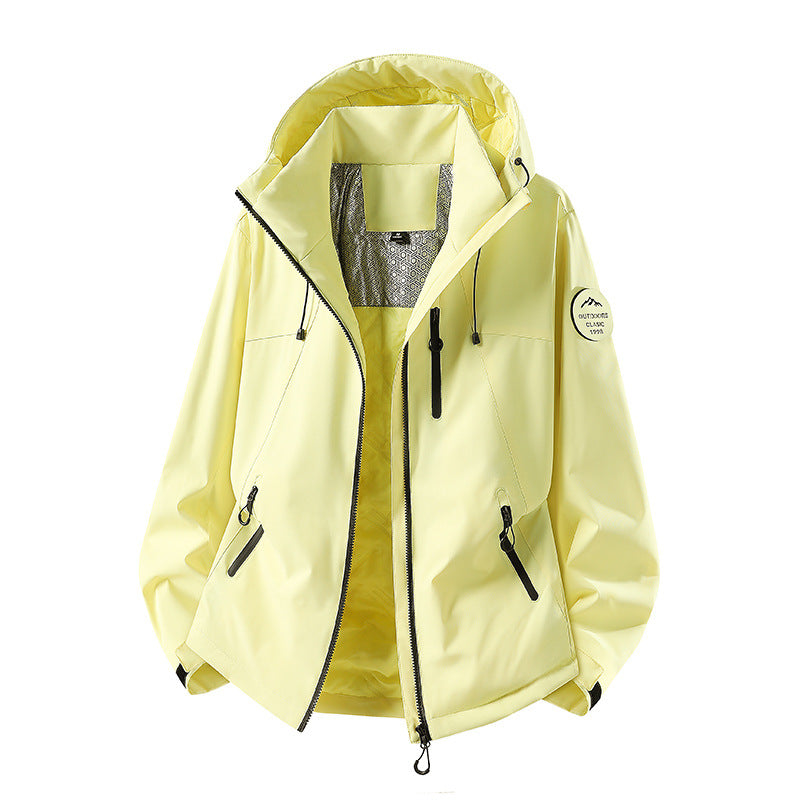 Men's Water-Repellent Softshell Jacket with Hood and Zipper Pockets Mune Fashion