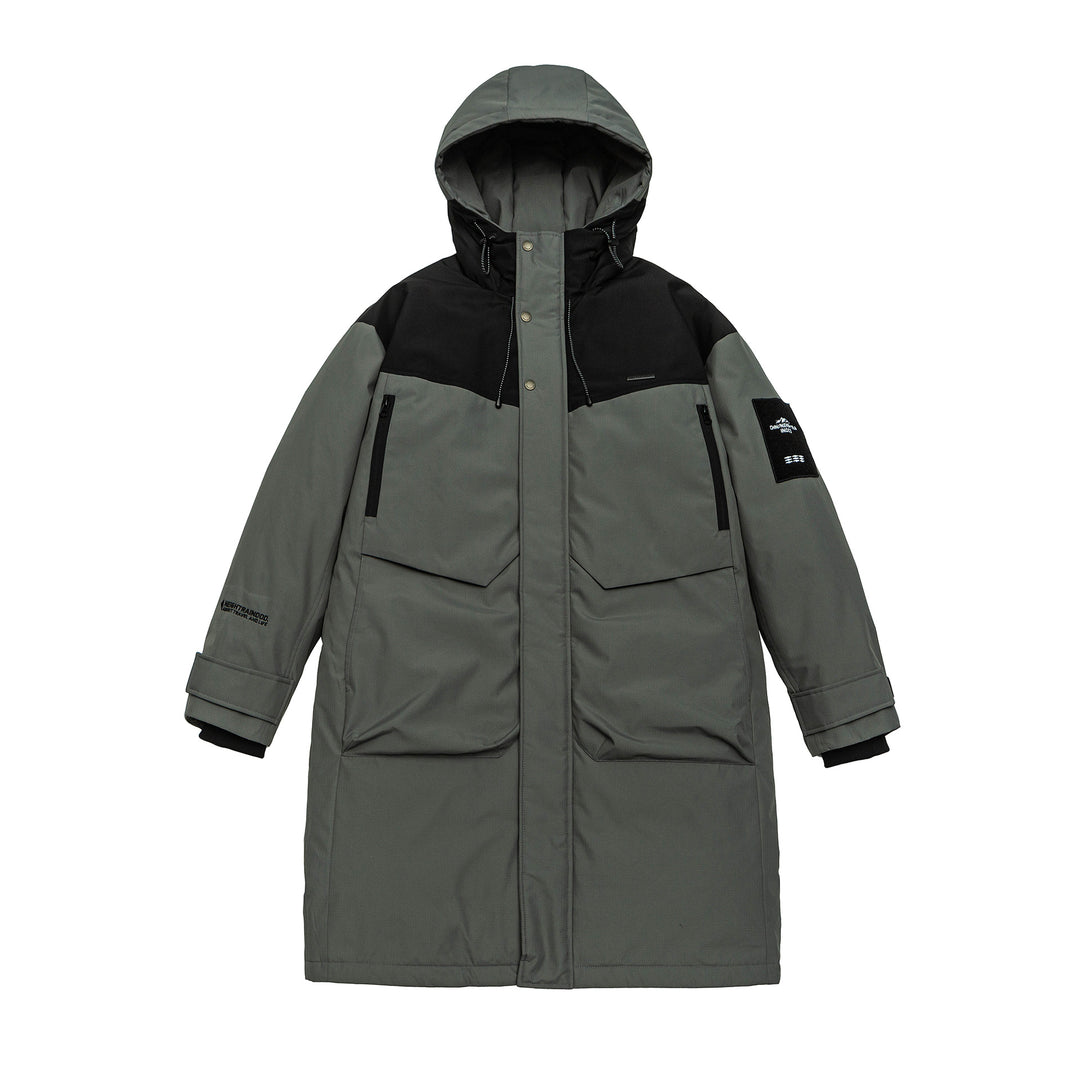 Men's Water-Repellent Quilted Winter Parka with Hood and Multifunctional Pockets Mune Fashion