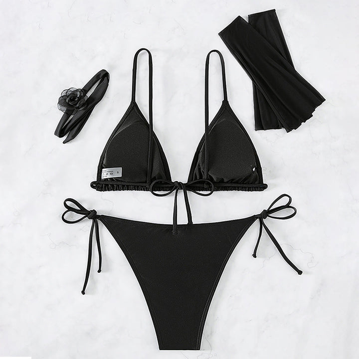Ladies seductive triangle bikini with transparent sleeves Mune Fashion