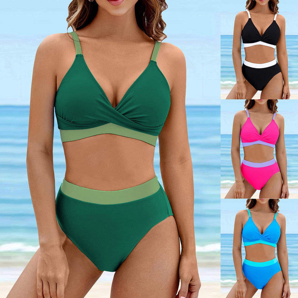 Ladies bikini set with innovative wrap top and high waistband Mune Fashion