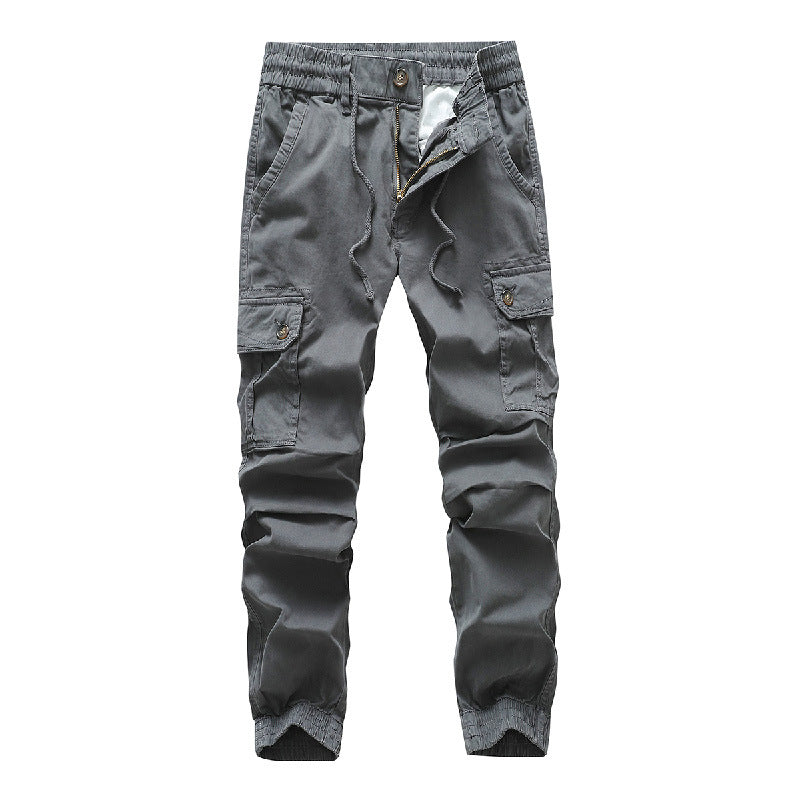 Herren Funktionale Cargo-Joggerhose im Urban-Workwear-Stil mit Kordelbund und Klapptaschen Mune Fashion