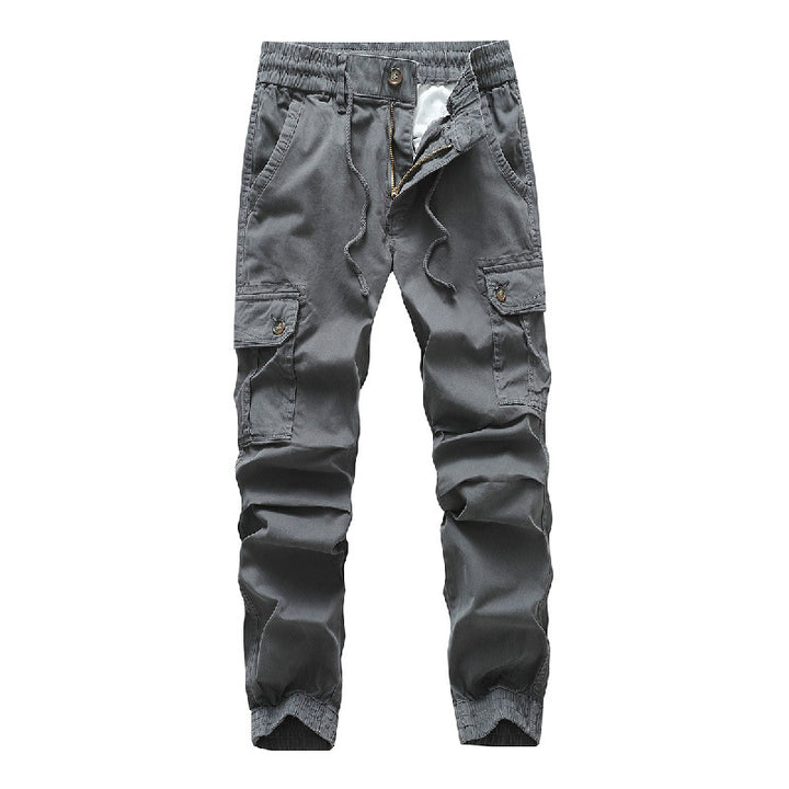 Herren Funktionale Cargo-Joggerhose im Urban-Workwear-Stil mit Kordelbund und Klapptaschen Mune Fashion
