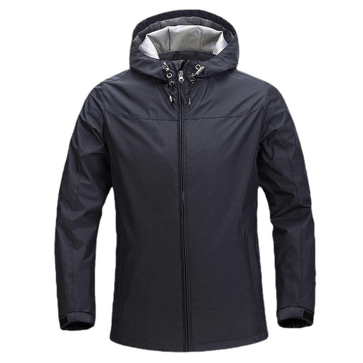 Unisex Lightweight Packable Rain and Wind Jacket with Adjustable Hood and Breathable Lining Mune Fashion
