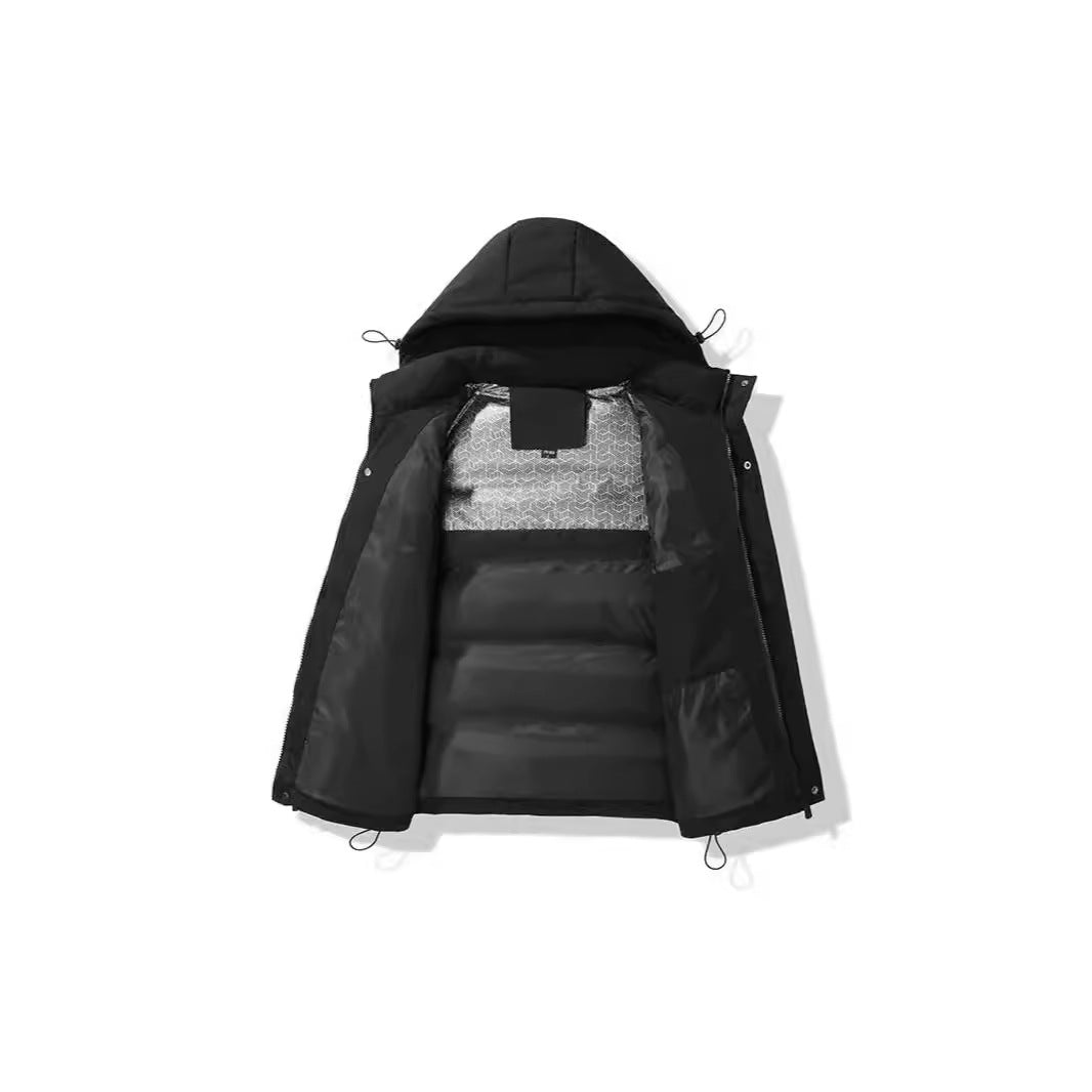 Men's Padded Hooded Vest with Thermal Insulation and Drawstring Mune Fashion