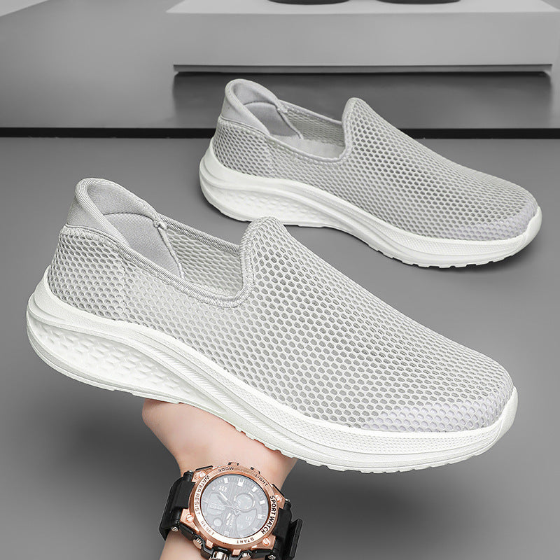 Men's breathable mesh sports shoe with slip-on design and shock-absorbing sole Mune Fashion