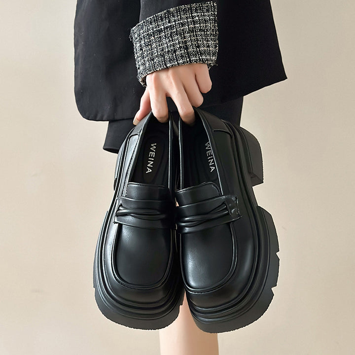 Women's Fashion Leather Slippers Mune Fashion