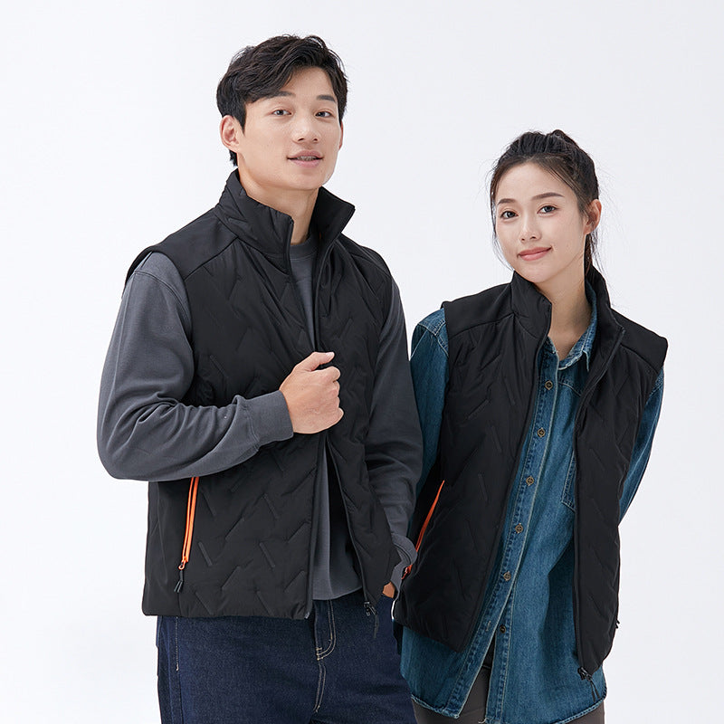 Unisex quilted vest with thermal insulation and high stand-up collar Mune Fashion