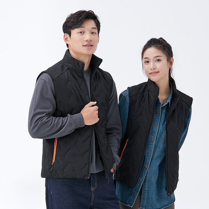 Unisex quilted vest with thermal insulation and high stand-up collar Mune Fashion