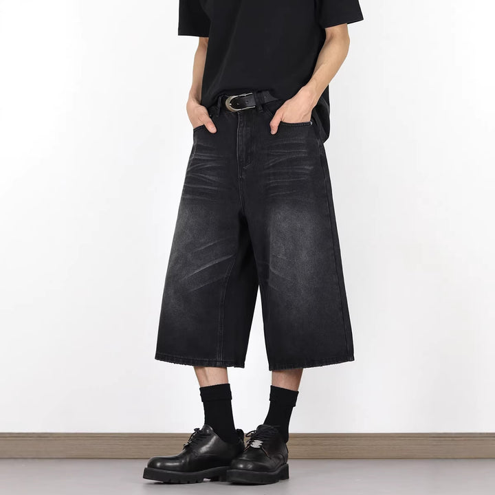 Men's Fashion Dialen Denim Cargo Shorts Mune Fashion