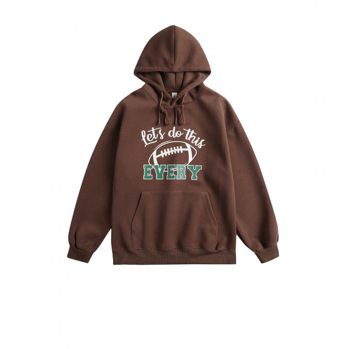 Unisex Oversized Hoodie with College Print and Kangaroo Pocket Mune Fashion