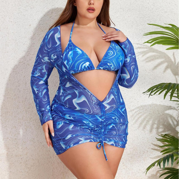 Women's Fashionable Swimsuit with Long Sleeve and Wrap Detail Mune Fashion