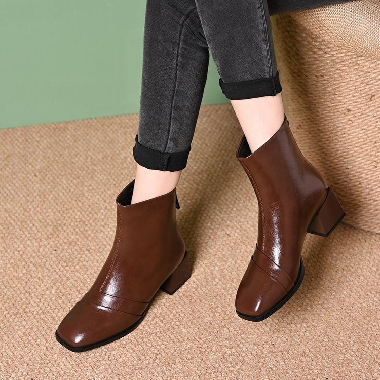 Women Elegant Chelsea Ankle Boots Mune Fashion
