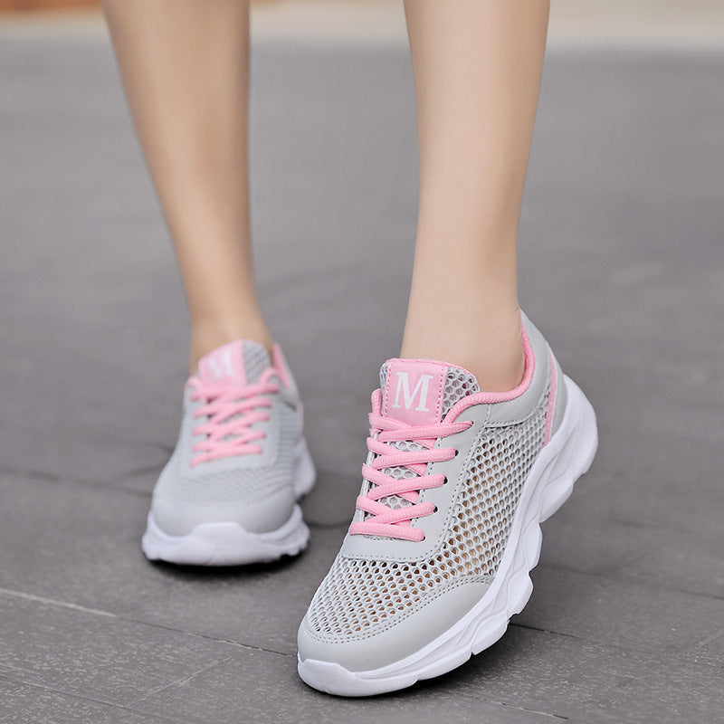 Women's nano lightweight mesh sneakers with ventilated upper material and shock-absorbing wave sole Mune Fashion