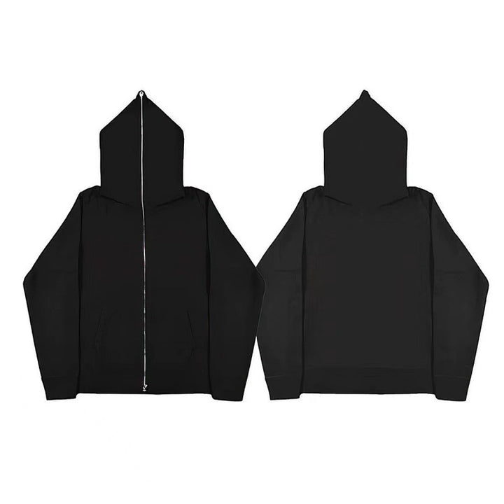 Unisex nan minimally structured hoodie zipper with pointed hood, kangaroo pocket and reinforced cuffs Mune Fashion
