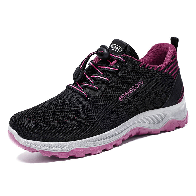 Men's nan multifunctional knitted sports shoe with quick-lace closure, shock-absorbing EVA midsole, and grippy trail outsole Mune Fashion