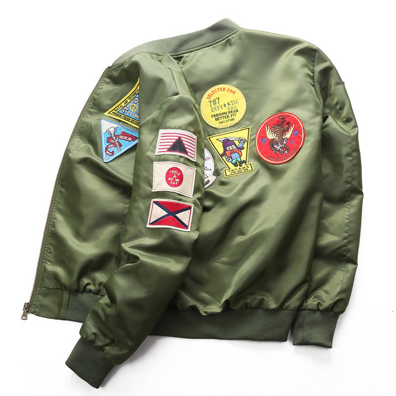 Men's bomber jacket with practical patches Mune Fashion