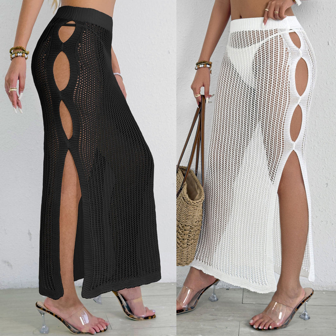 Women's transparent beach skirt with side slits Mune Fashion