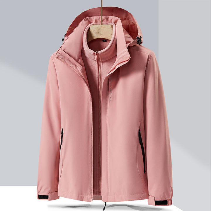 Women three-layer softshell jacket with removable fleece inner jacket Mune Fashion