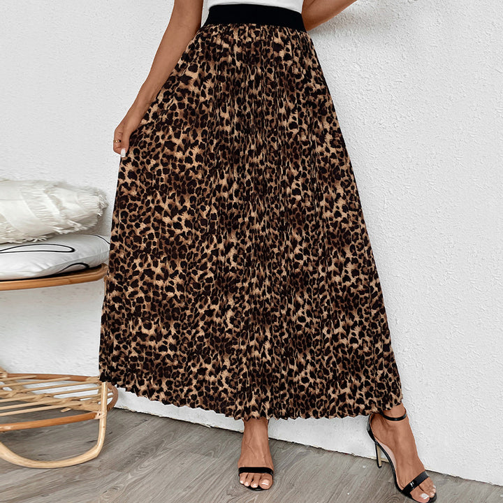 Women’s maxi skirt with leopard print and elastic waistband Mune Fashion