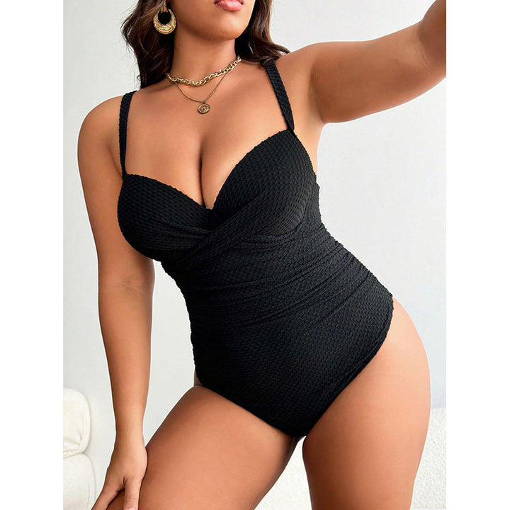 Women's One-Piece Swimsuit with Elegant Wrap Design Mune Fashion