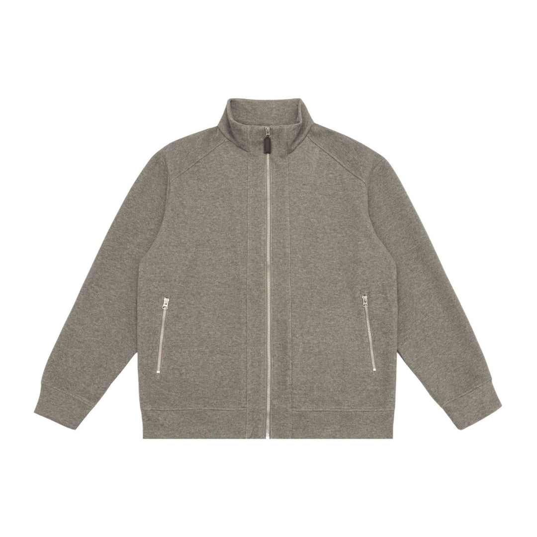 Unisex zip sweatshirt jacket with stand-up collar, raglan sleeves and zip pockets Mune Fashion