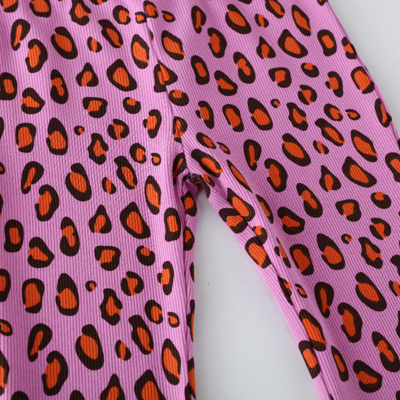 Ladies casual leggings with animal print Mune Fashion
