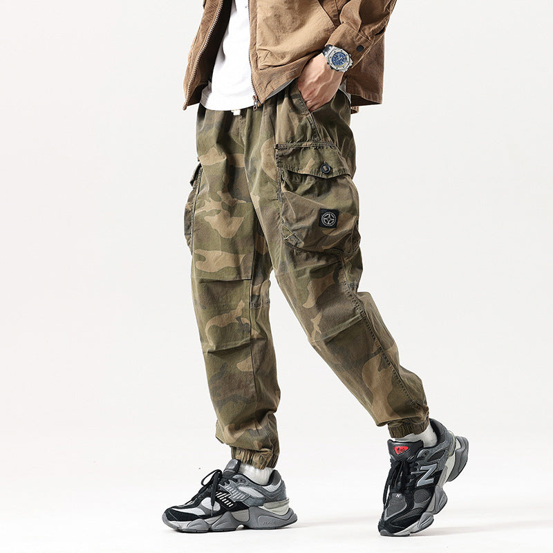 Herren Cargo-Joggerhose mit verstärkten Knien, Multifunktions-Taschen und Kordelbund Mune Fashion