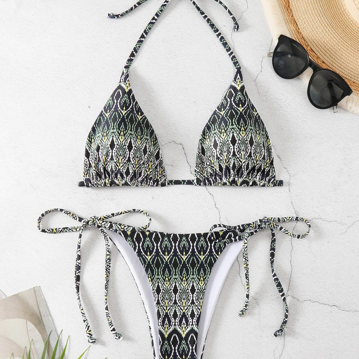 Women's triangle bikini with playful snake pattern Mune Fashion