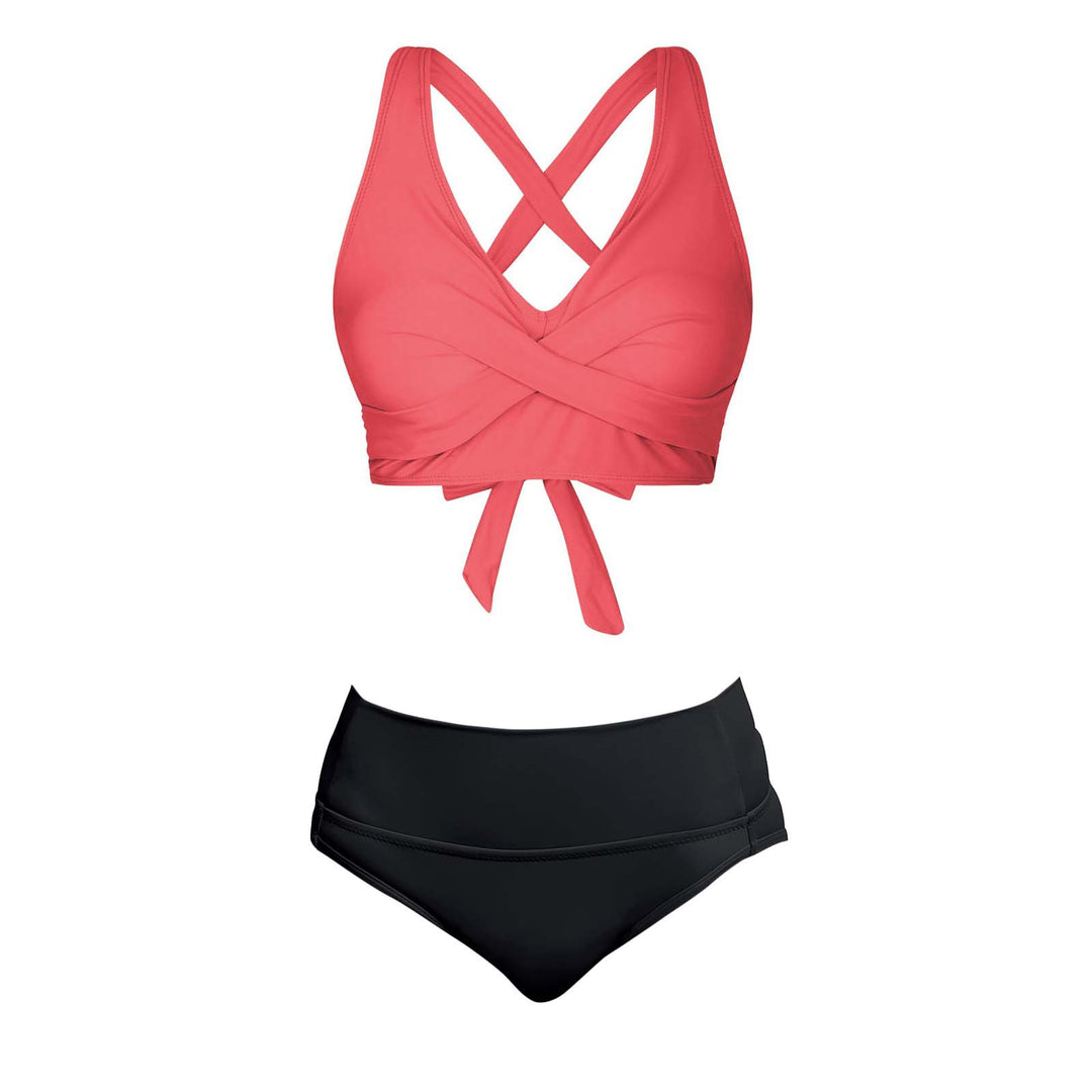 Women's Two-Piece Swimsuit with Floral Design Mune Fashion