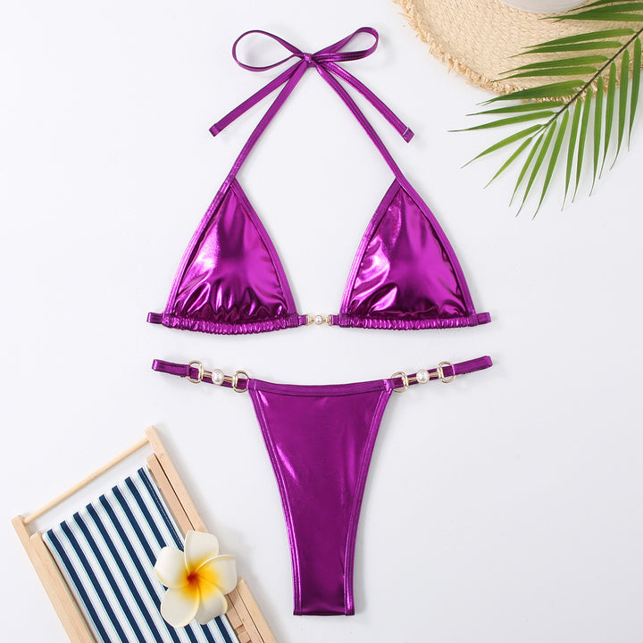 Women's Triangle Bikini with Glamorous Details Mune Fashion