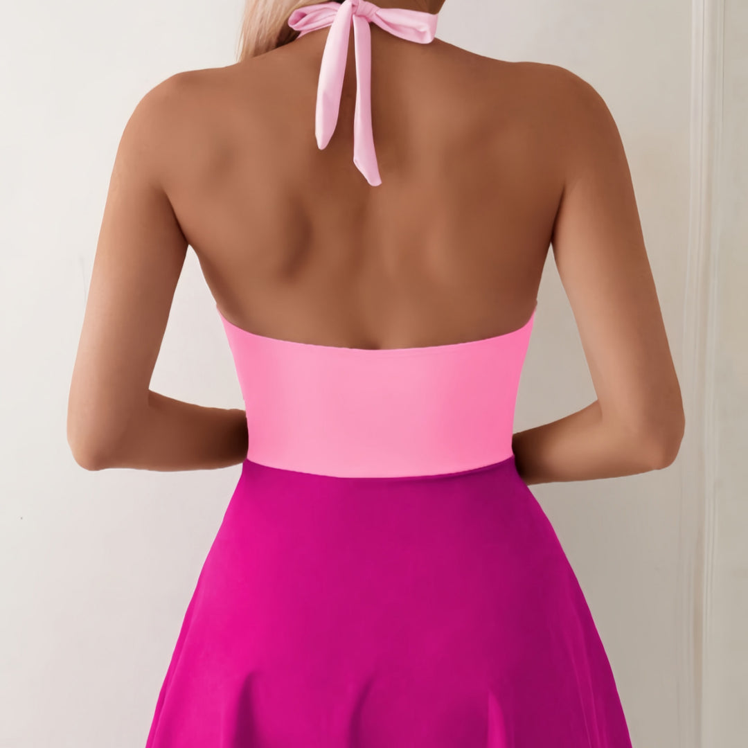 Women's Flowing Swimsuit with Deep V-Neck Mune Fashion