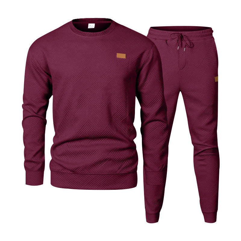 Men's structured cotton tracksuit set with regular fit, elastic waistband, and drawstring Mune Fashion