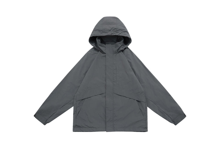 Unisex Wide water-repellent hooded parka with concealed zipper flap and flap pockets Mune Fashion