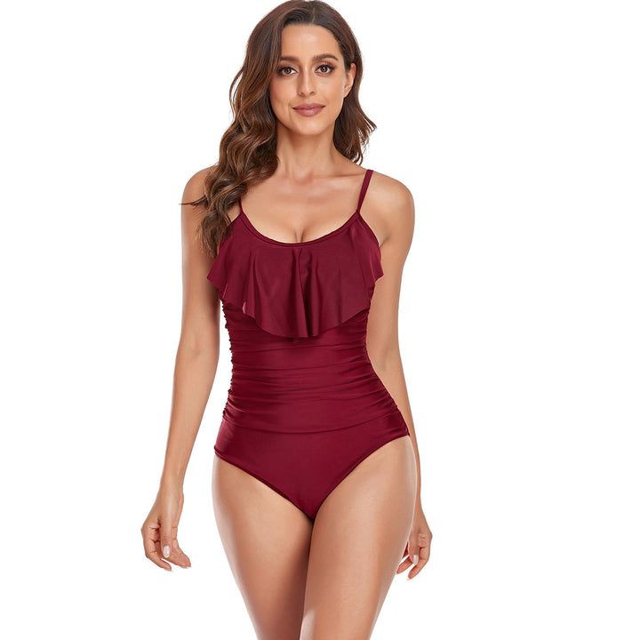 Women's Elegant One-Piece Swimsuit with Ruffles and Figure-Flattering Design Mune Fashion