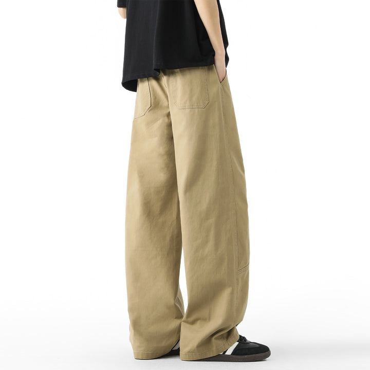 Men's Wide Utility Cargo Pants with Large Flap Pockets & Reinforced Seam Areas Mune Fashion