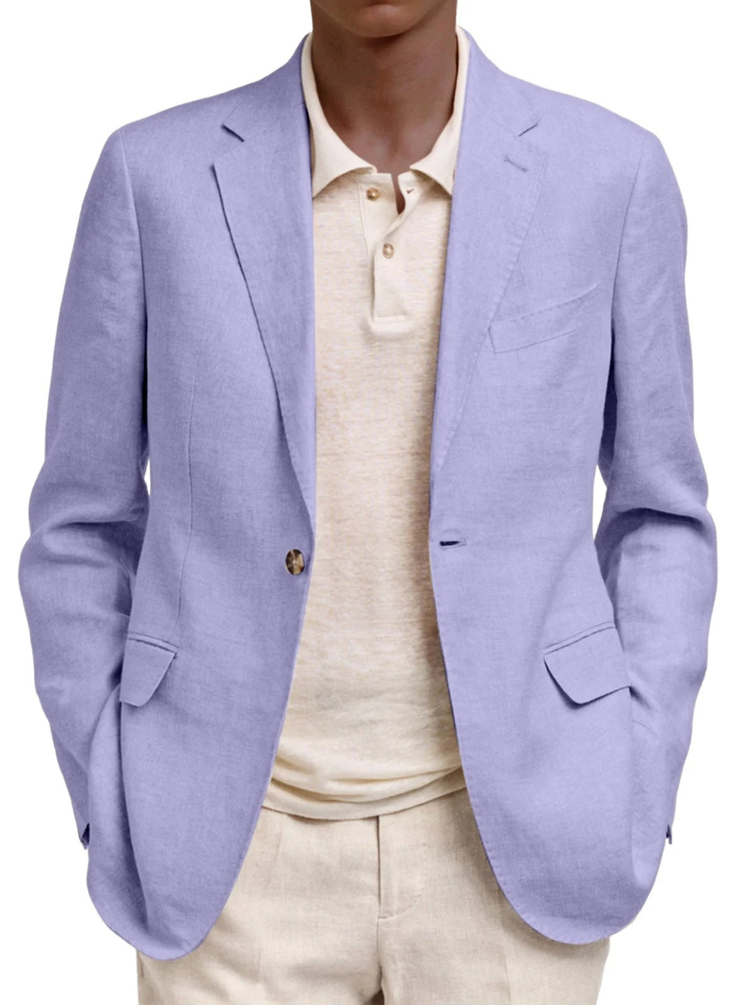 Men's lightweight linen blazer with unstructured silhouette and patch pockets Mune Fashion