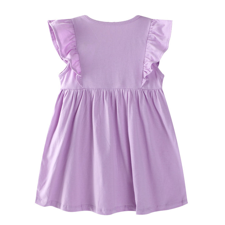 Girl dress with enchanting unicorn embroidery Mune Fashion
