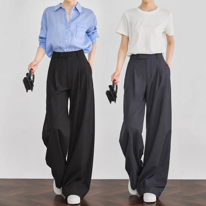 Women Elegant and Casual Wide Pants Drune
