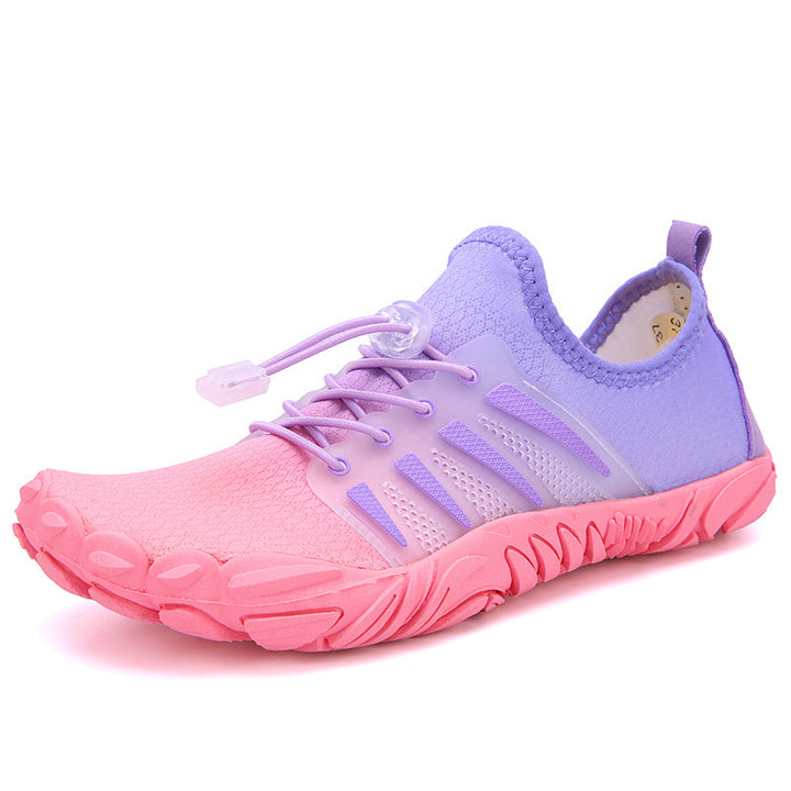 Women's flexible barefoot water shoe with perforated quick-drying construction and non-slip tread sole Mune Fashion