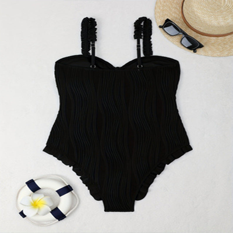 Women's one-piece swimsuit with elegant ruffle design Mune Fashion