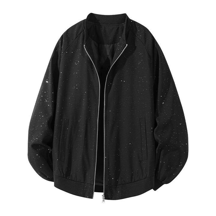 Men's Lightweight Oversized Blouson Bomber Jacket with Raglan Sleeves, Two-Way Zipper and Insert Pockets Mune Fashion