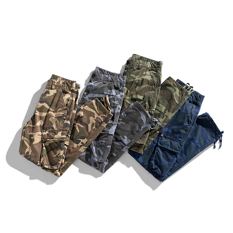 Herren Cargohose im Military-Style mit großvolumigen Klappentaschen und verstellbaren Beinabschlüssen Mune Fashion