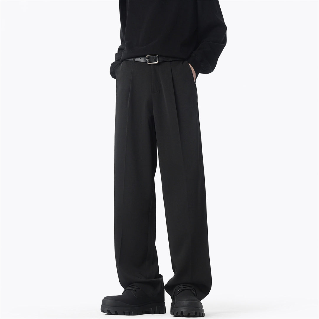 Women Elegant and Comfortable Wide-Cut Fabric Trousers Mune Fashion