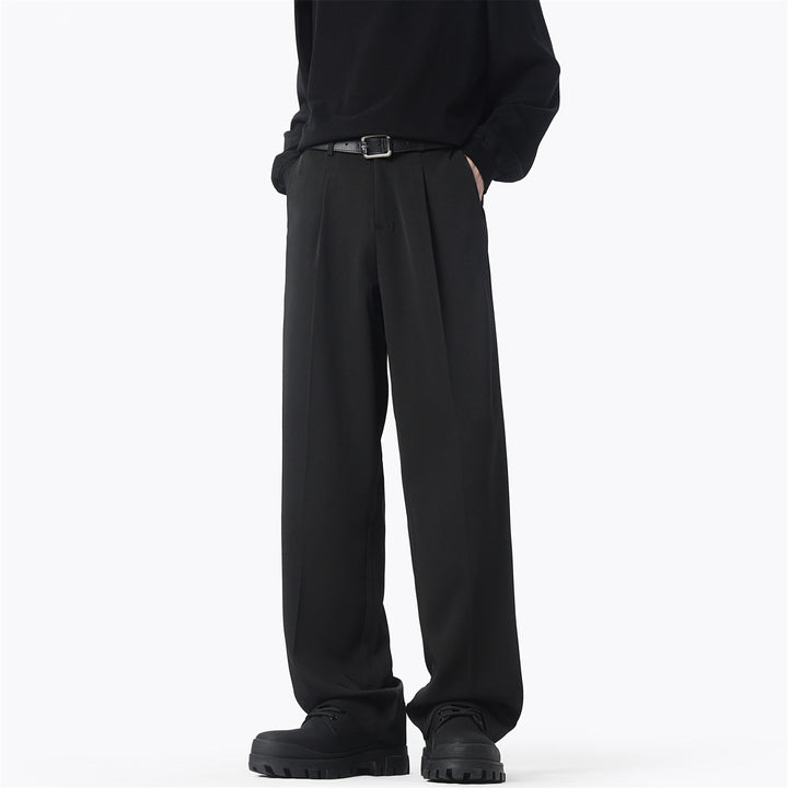 Women Elegant and Comfortable Wide-Cut Fabric Trousers Mune Fashion