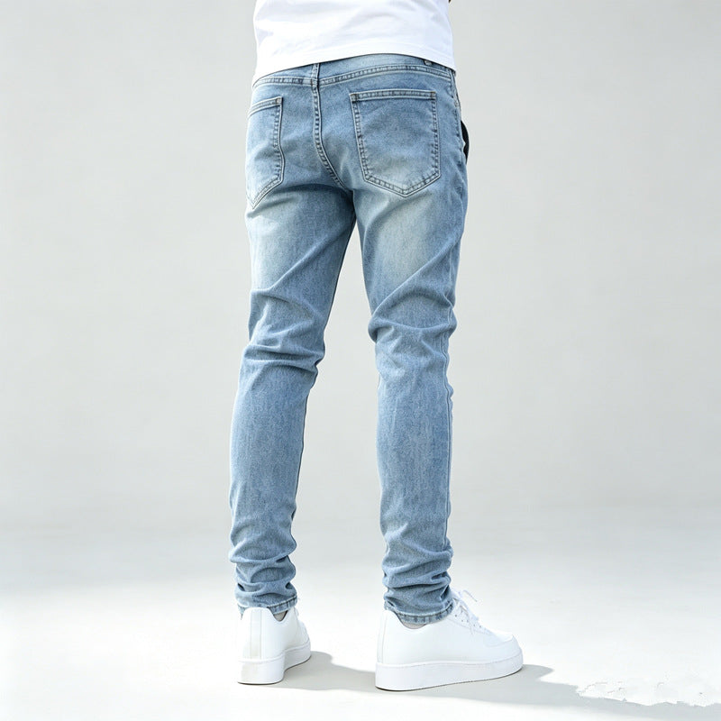 Men's Fashionable Ripped Denim Pants Mune Fashion